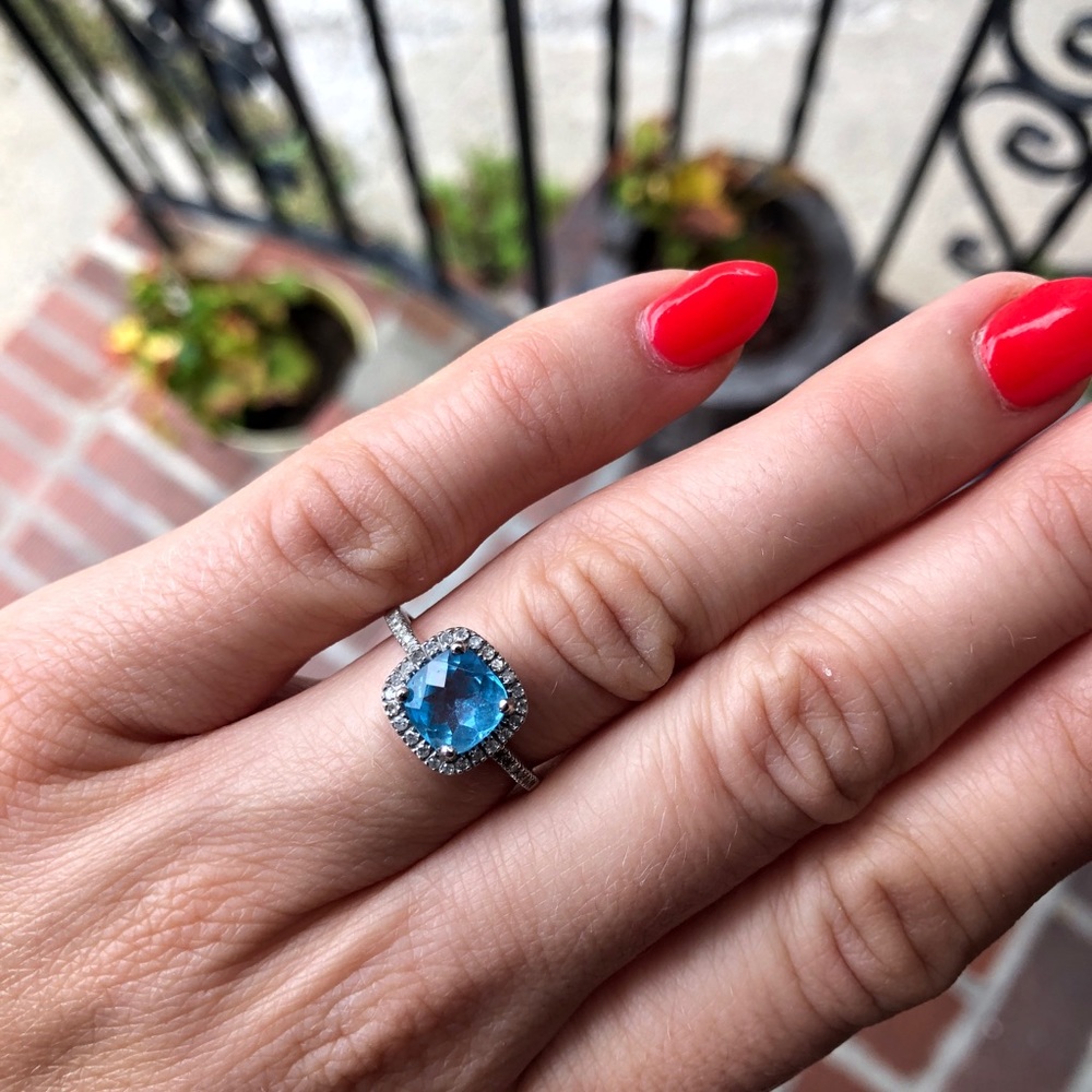 White gold and CZ ring